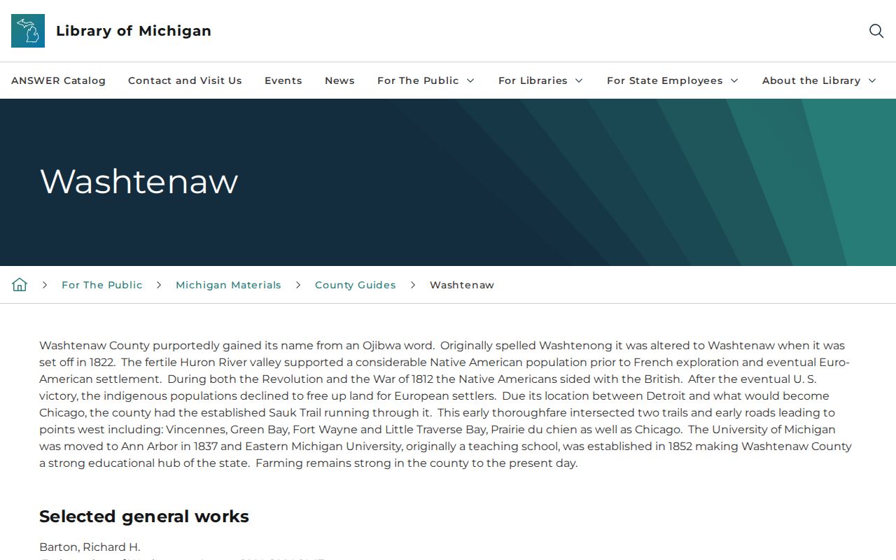 Washtenaw city directory Library of Michigan county guide